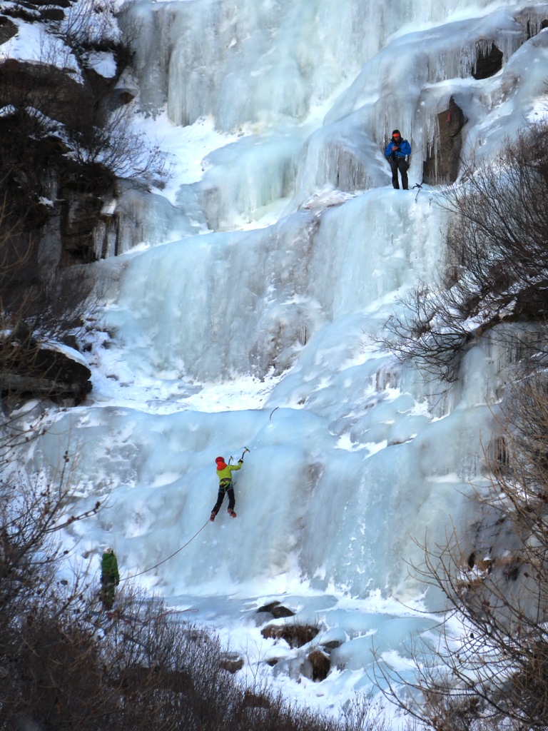 Une des nombreuses cascades de glace près de Bonneval