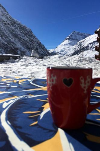 Boire un café sur la terrasse de la Piatou