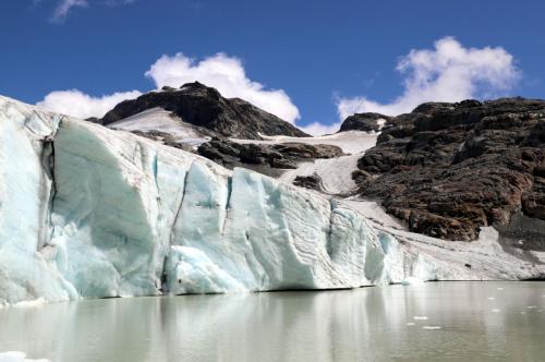 Glacier et lac exutoire du Grand Méan